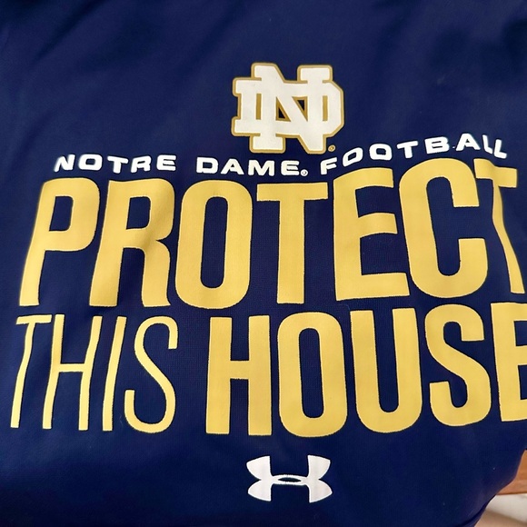 Under Armour Notre Dame hoodie sz YL - Picture 3 of 4